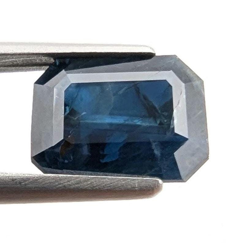 3.22ct Dark Blue Sapphire - Queensland, Australia - Heated Octagon Cut Loose Gemstone