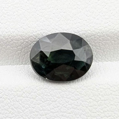 3.76ct Dark Teal Parti Sapphire - Queensland, Australia - Green and Blue Oval Cut Loose Gemstone - Heated Sapphire
