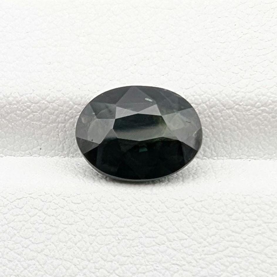 3.76ct Dark Teal Parti Sapphire - Queensland, Australia - Green and Blue Oval Cut Loose Gemstone - Heated Sapphire