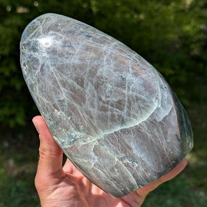 1.88 kg Orangey Pink Labradorite Crystal - Polished Orange, Pink Flash Labradorite Freeform - Large Polished Labradorite - Madagascar