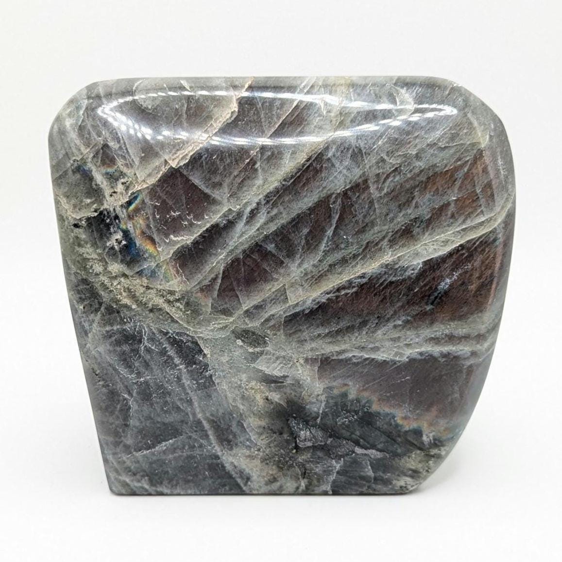 1.16 kg Purple Labradorite Crystal - Polished Purple, Orange, Pink Flash Labradorite Freeform - Large Polished Labradorite - Madagascar