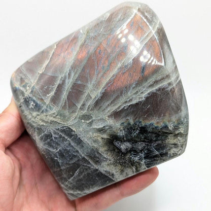 1.16 kg Purple Labradorite Crystal - Polished Purple, Orange, Pink Flash Labradorite Freeform - Large Polished Labradorite - Madagascar