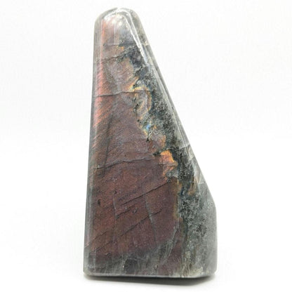 766 g Orangey Pink Labradorite Crystal - Polished Purple, Orange, Pink Flash Labradorite Freeform - Large Polished Labradorite - Madagascar