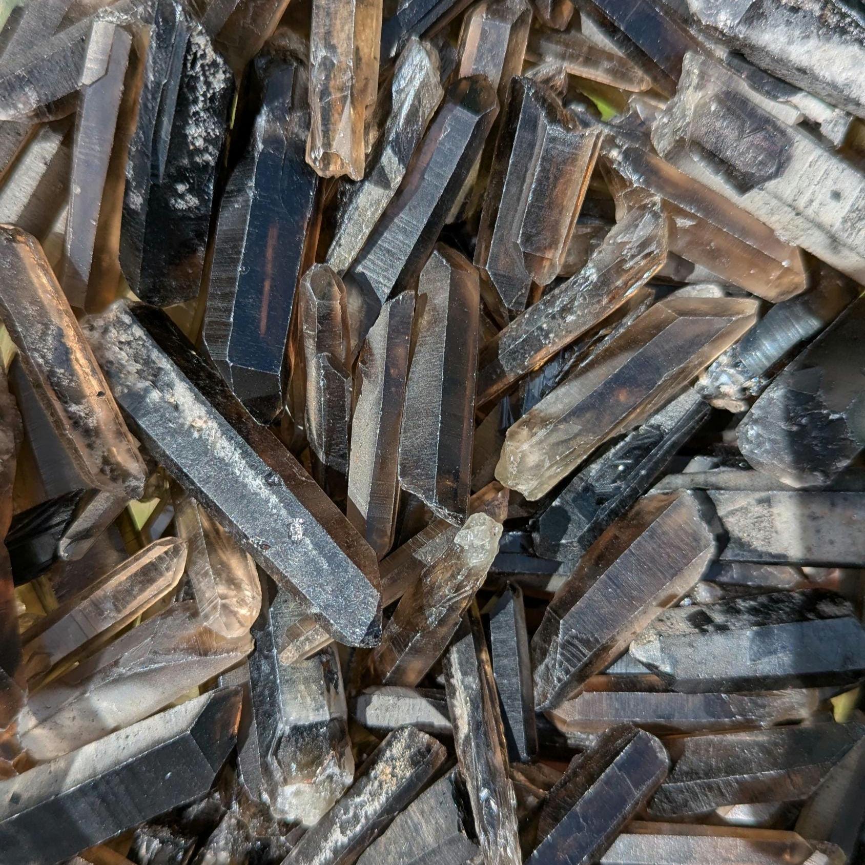 200g Lot of Smoky Quartz, 3 to 7 cm Smoky Quartz Points - Natural Smokey Quartz Crystals