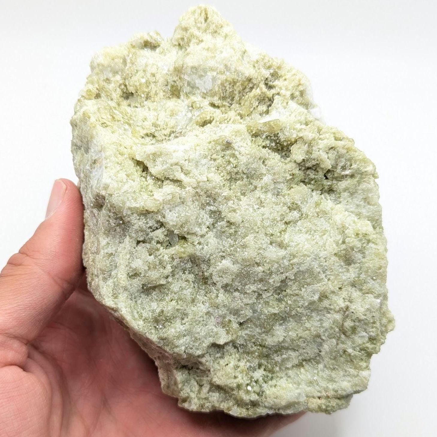 651 g Large Green Vesuvianite Crystal - Jeffrey Mine, Val des Sources, Quebec, Canada - Canadian Mineral Specimen - Crystallized Vesuvianite