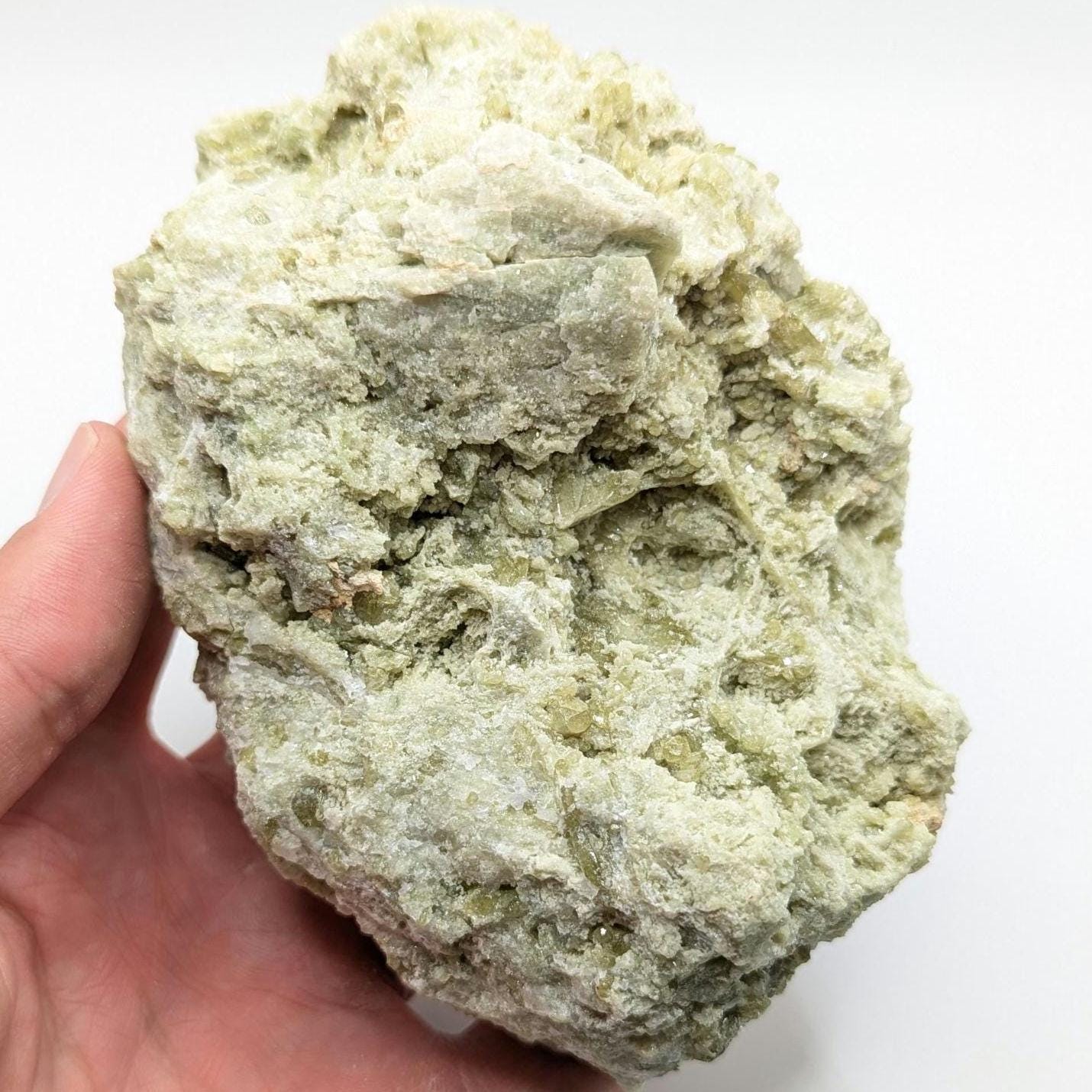 651 g Large Green Vesuvianite Crystal - Jeffrey Mine, Val des Sources, Quebec, Canada - Canadian Mineral Specimen - Crystallized Vesuvianite