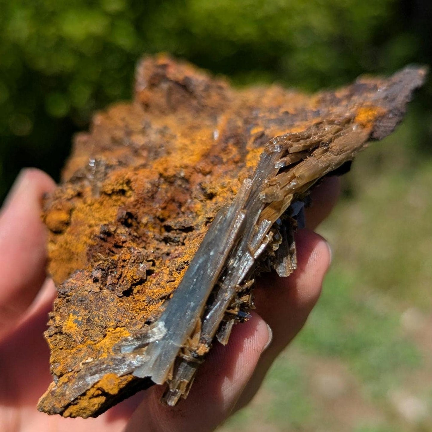 347 g Blue Barite with Brown Barite Matrix Specimen - Nador, Morocco - Barite Mineral Specimen - Blue Baryte from Morocco - Natural Crystal