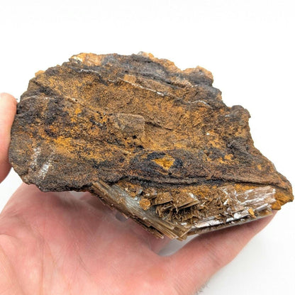 347 g Blue Barite with Brown Barite Matrix Specimen - Nador, Morocco - Barite Mineral Specimen - Blue Baryte from Morocco - Natural Crystal