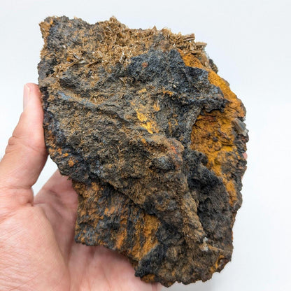 487 g Blue Barite with Brown Barite Matrix Specimen - Nador, Morocco - Barite Mineral Specimen - Blue Baryte from Morocco - Natural Crystal