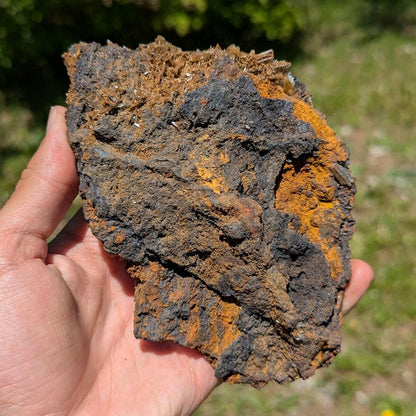 487 g Blue Barite with Brown Barite Matrix Specimen - Nador, Morocco - Barite Mineral Specimen - Blue Baryte from Morocco - Natural Crystal