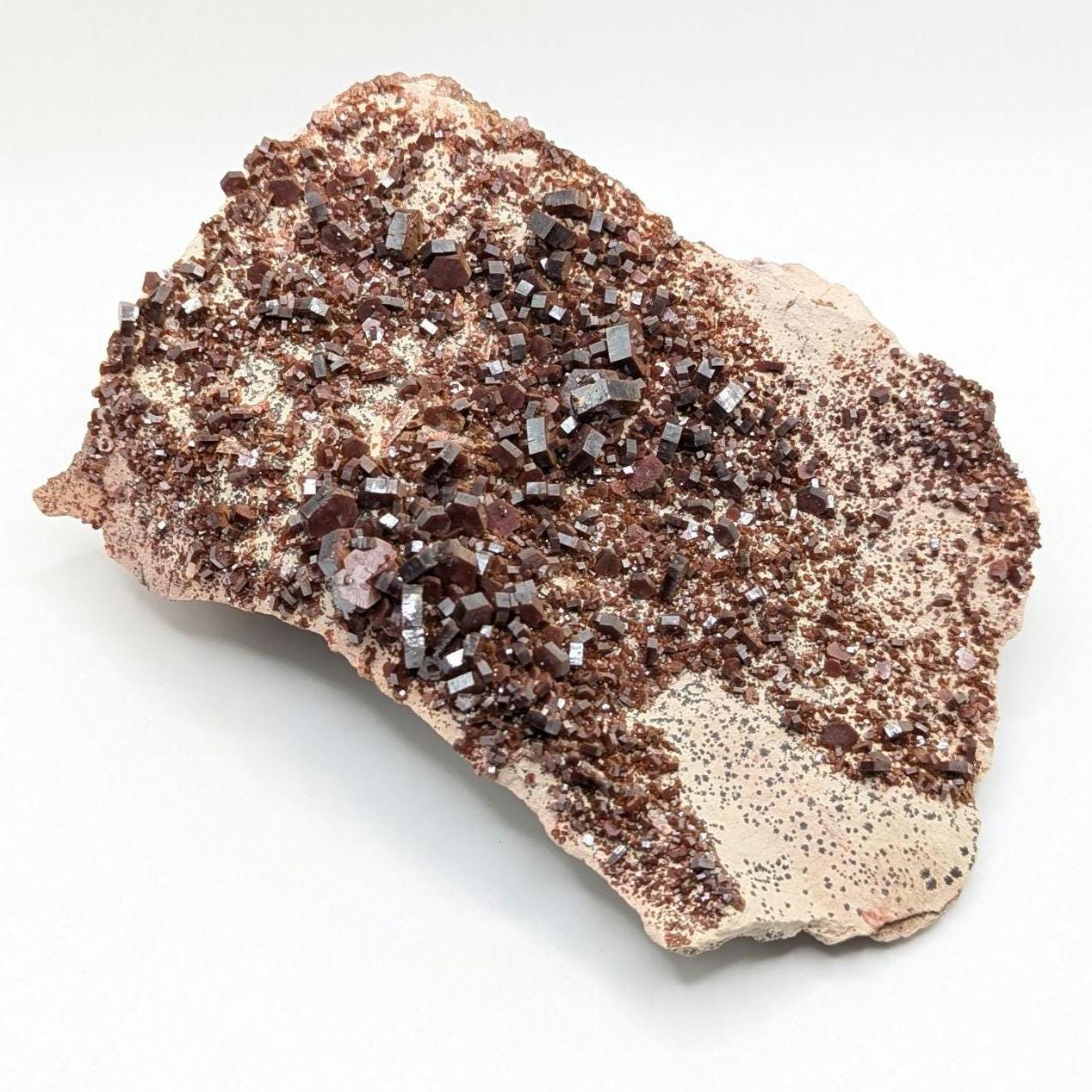 782 g Crystallized Vanadinite on Matrix - Mibladen, Morocco - Handpicked at Mine - Natural Sparkling Red Vanadinite Mineral Specimen