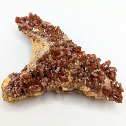 370 g Crystallized Vanadinite Crystals - Fine Mineral Specimen - Mibladen, Morocco - Handpicked at Mine - Natural Sparkling Red Vanadinite