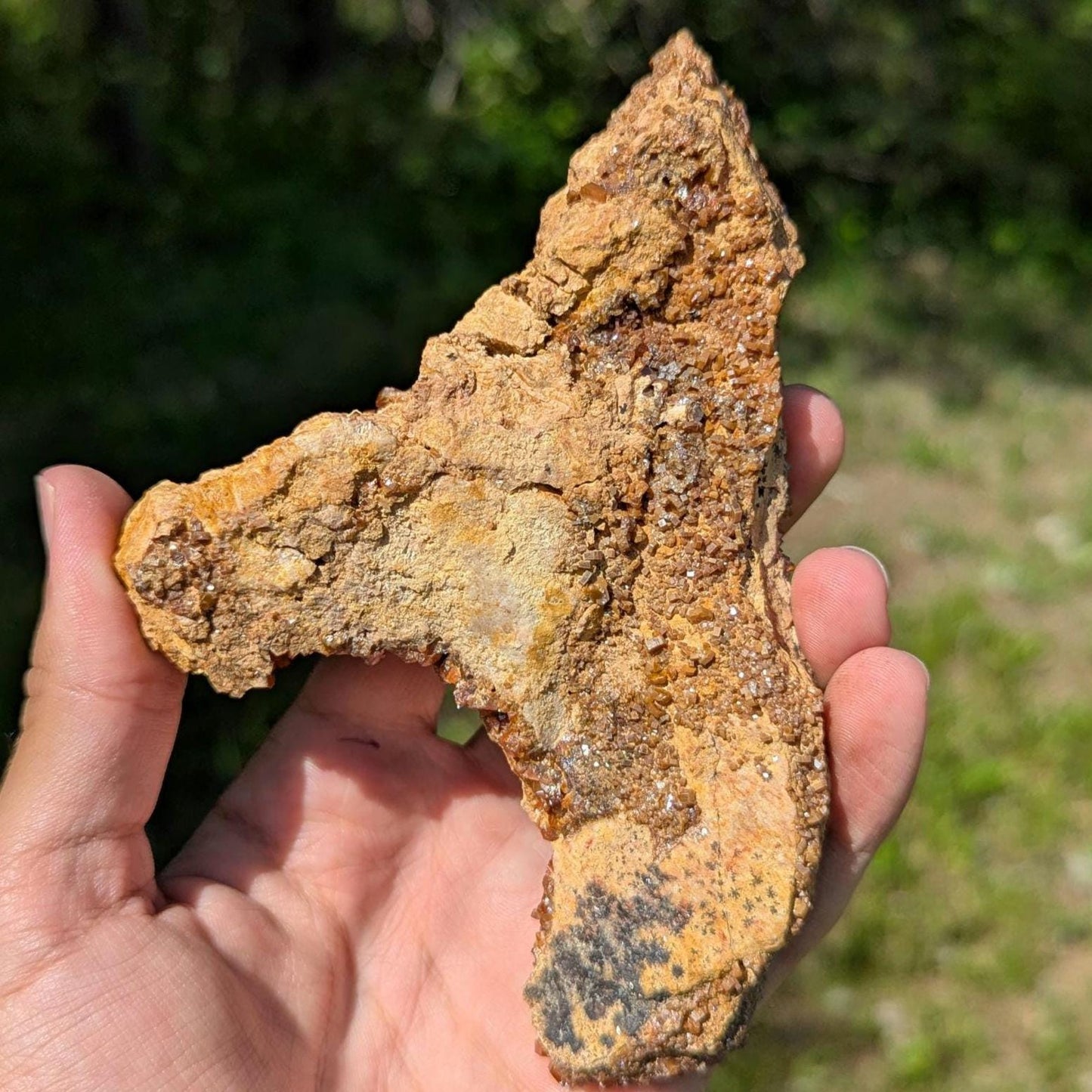 370 g Crystallized Vanadinite Crystals - Fine Mineral Specimen - Mibladen, Morocco - Handpicked at Mine - Natural Sparkling Red Vanadinite