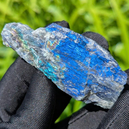 90g Blue Flash Canadian Labradorite - Tabor Island, Nain, Labrador, Canada - Rough Specimen - The Original Labradorite
