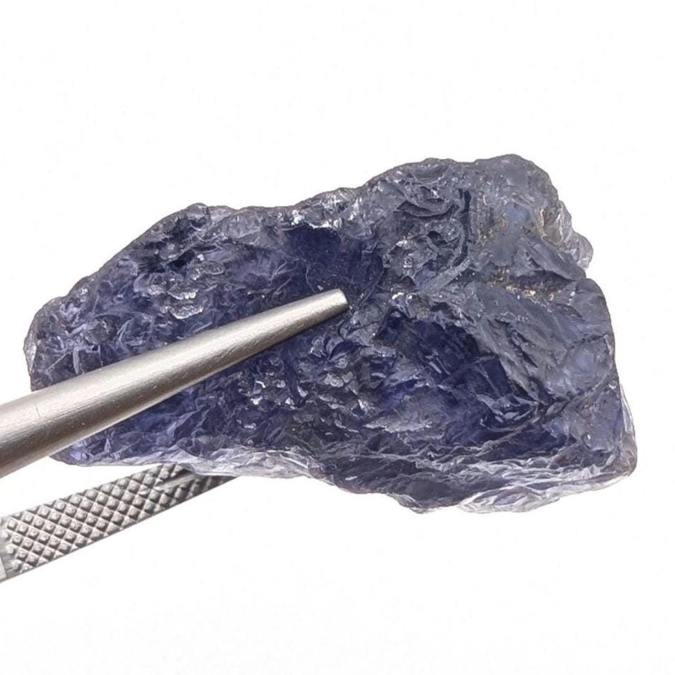 Pleochroic Iolite, Raw Crystal - Purple & Yellow Mineral Specimen