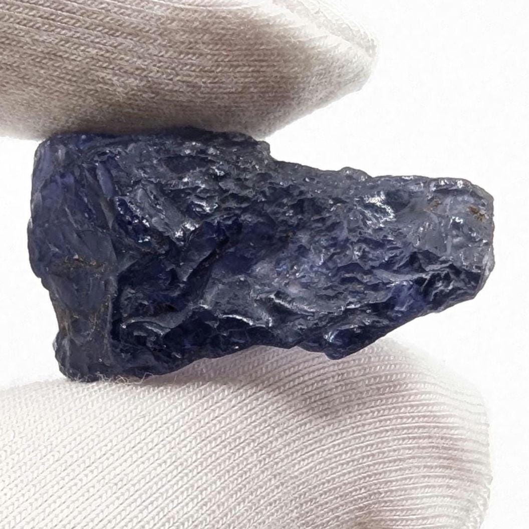 Pleochroic Iolite, Raw Crystal - Purple & Yellow Mineral Specimen