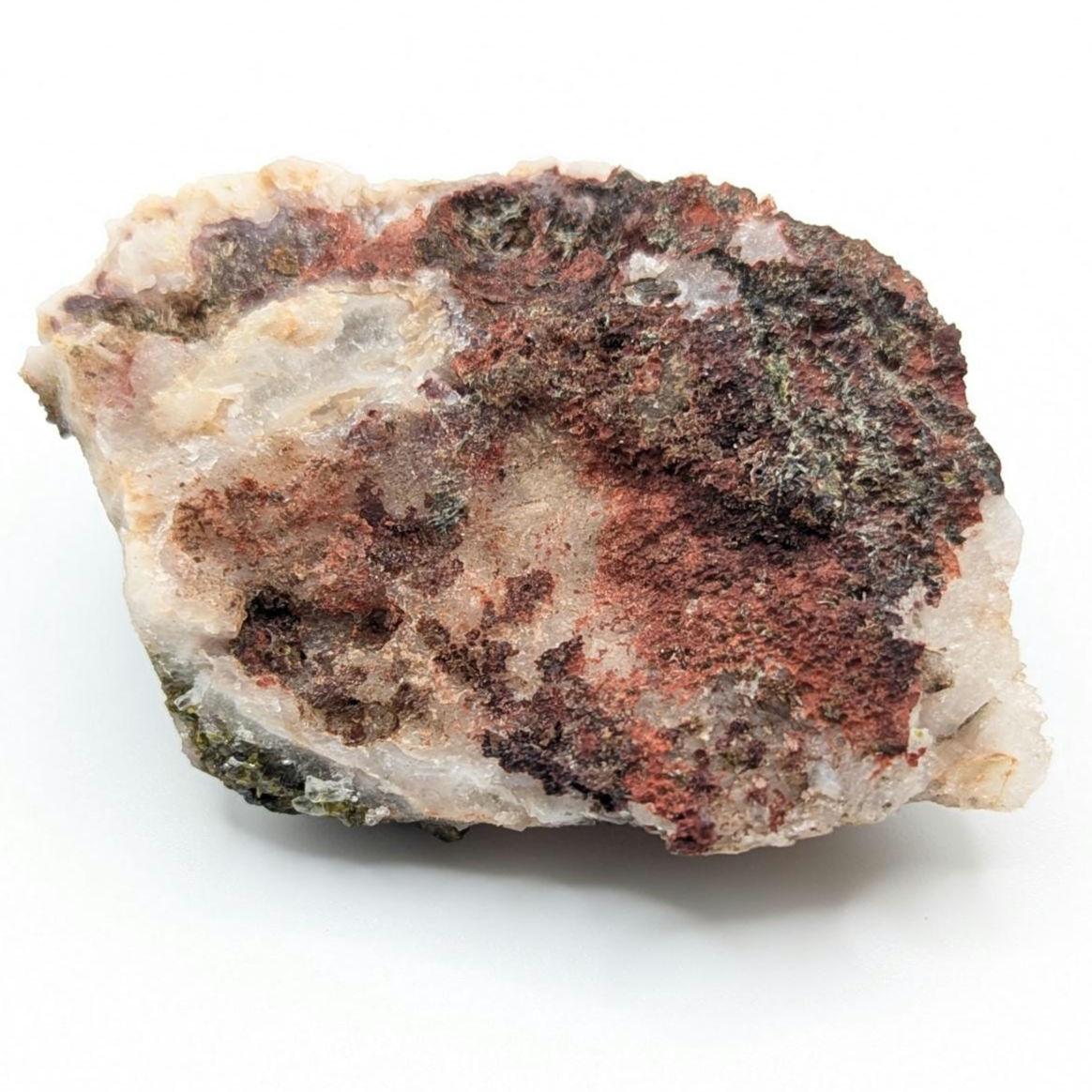 Epidote on Quartz Matrix from Imilchil, Morocco - Green Crystal Mineral Specimen