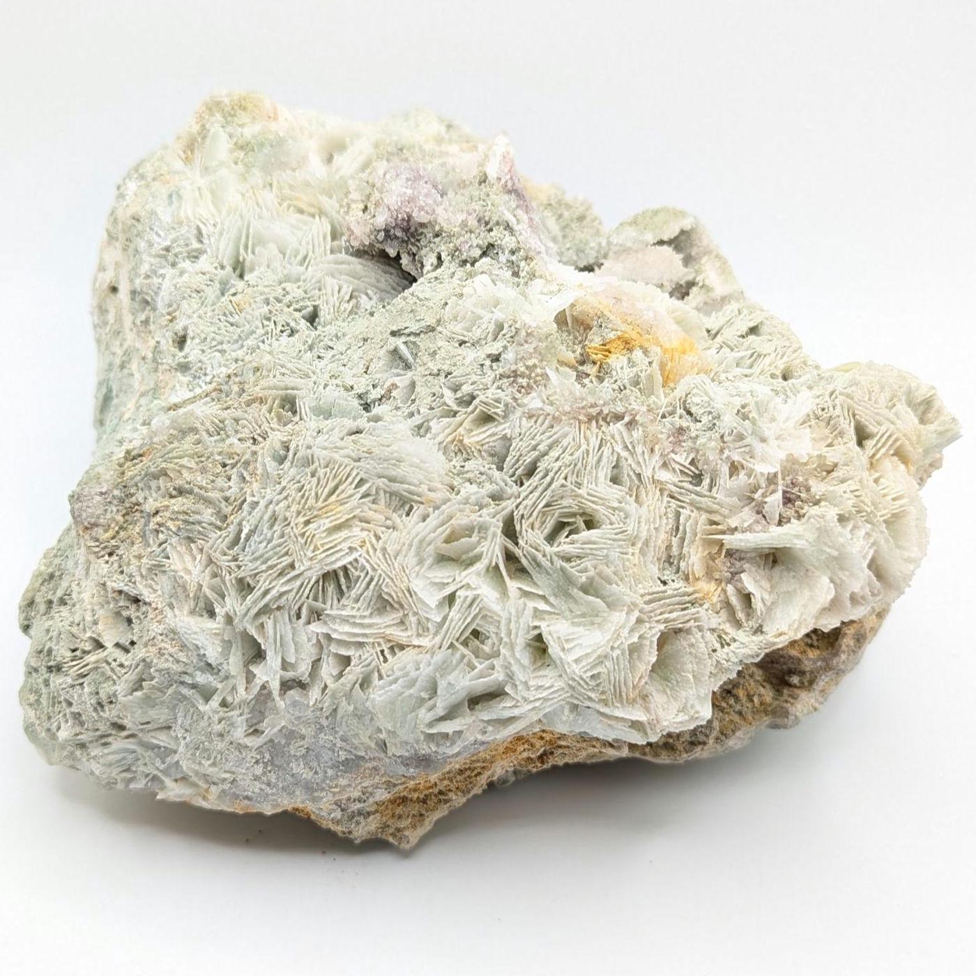 2.03kg Prehnite on Barite - Imilchil, High Atlas, Morocco - Natural Green Prehnite Mineral Specimen