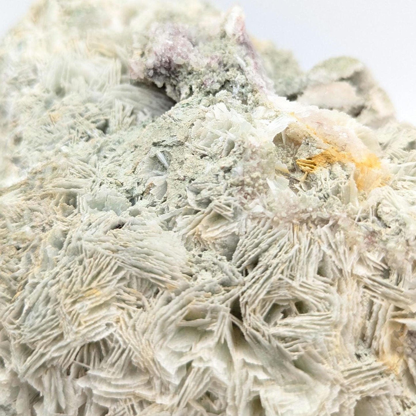 2.03kg Prehnite on Barite - Imilchil, High Atlas, Morocco - Natural Green Prehnite Mineral Specimen