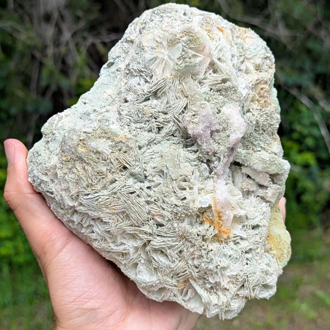 2.03kg Prehnite on Barite - Imilchil, High Atlas, Morocco - Natural Green Prehnite Mineral Specimen