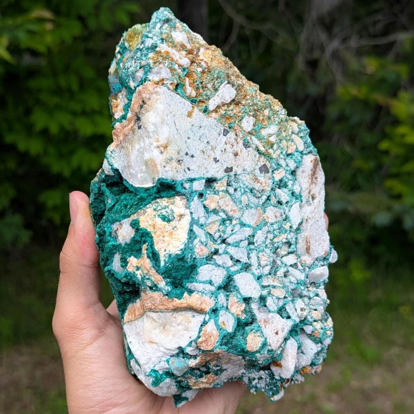 1.92kg Malachite with Azurite - Sidi Ayad, Morocco - Large Natural Malachite Mineral Specimen