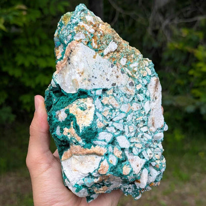 1.92kg Malachite with Azurite - Sidi Ayad, Morocco - Large Natural Malachite Mineral Specimen
