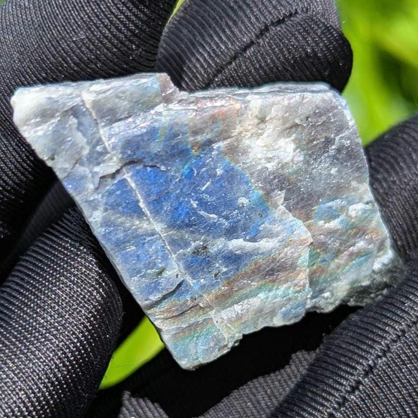 36g Blue Flash Canadian Labradorite - Tabor Island, Nain, Labrador, Canada - Rough Specimen - The Original Labradorite