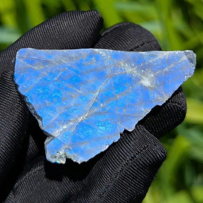 44g Blue Flash Canadian Labradorite Slab - Tabor Island, Nain, Labrador, Canada - Rough Labradorite Slice - The Original Labradorite