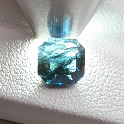 2.58ct Parti Dark Teal Sapphire - Queensland, Australia - Heated Green Blue Octagon Loose Gemstone