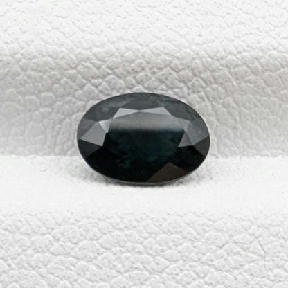 1.06ct Parti Dark Teal Sapphire - Queensland, Australia - Heated Oval Loose Gemstone