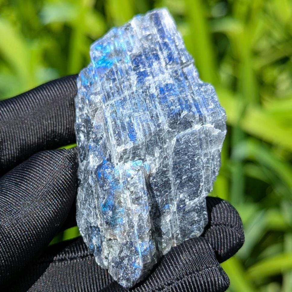 84g Blue Flash Canadian Labradorite - Tabor Island, Nain, Labrador, Canada - Rough Specimen - The Original Labradorite