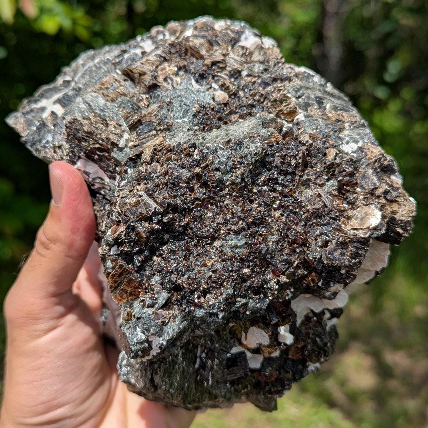 2.43kg Fluororichterite & Calcite - George Earle Farm, Wilberforce, Ontario - Rare Canadian Amphibole Mineral Specimen