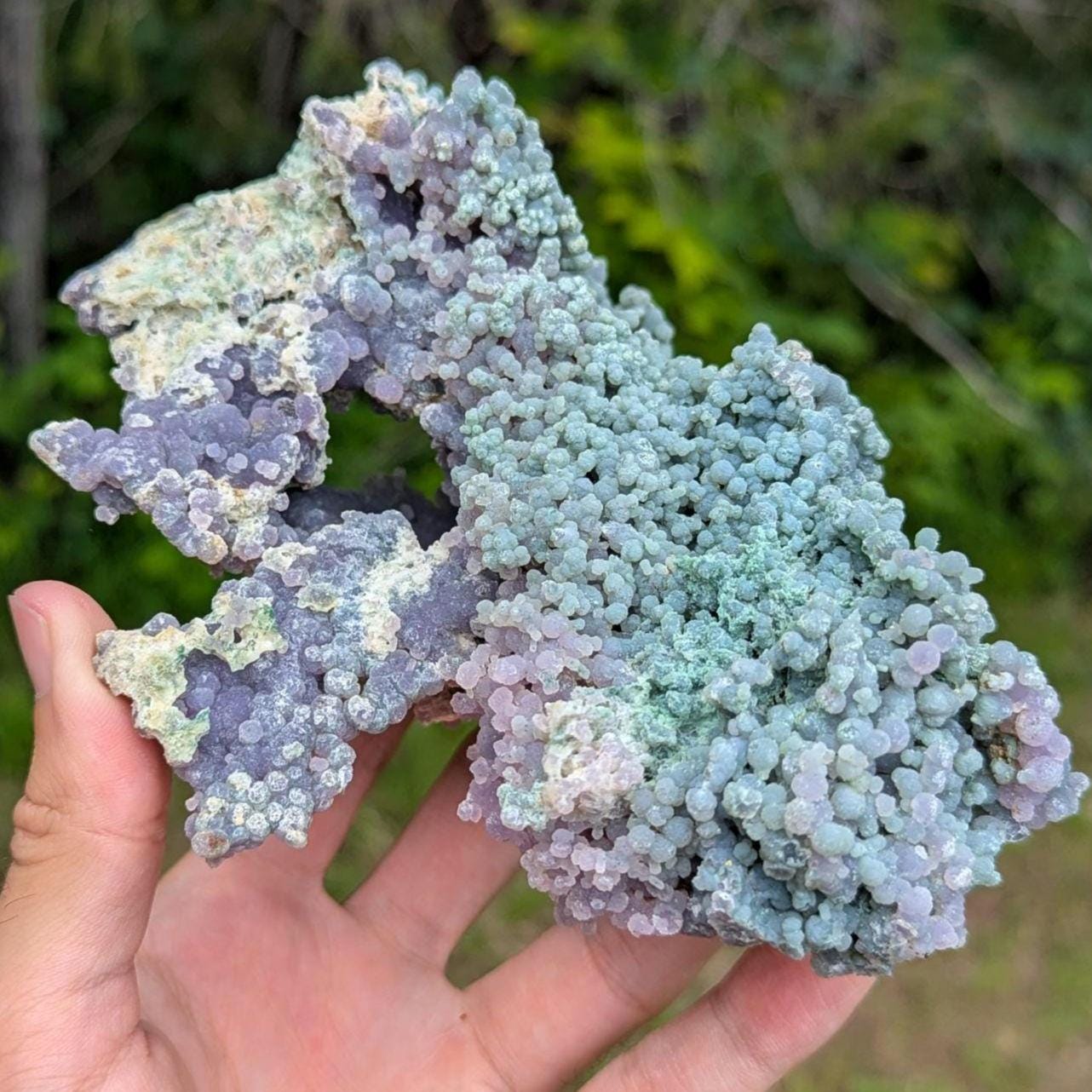 483g Grape Agate - Sulawesi, Indonesia - Botryoidal Purple Green Chalcedony Mineral Specimen