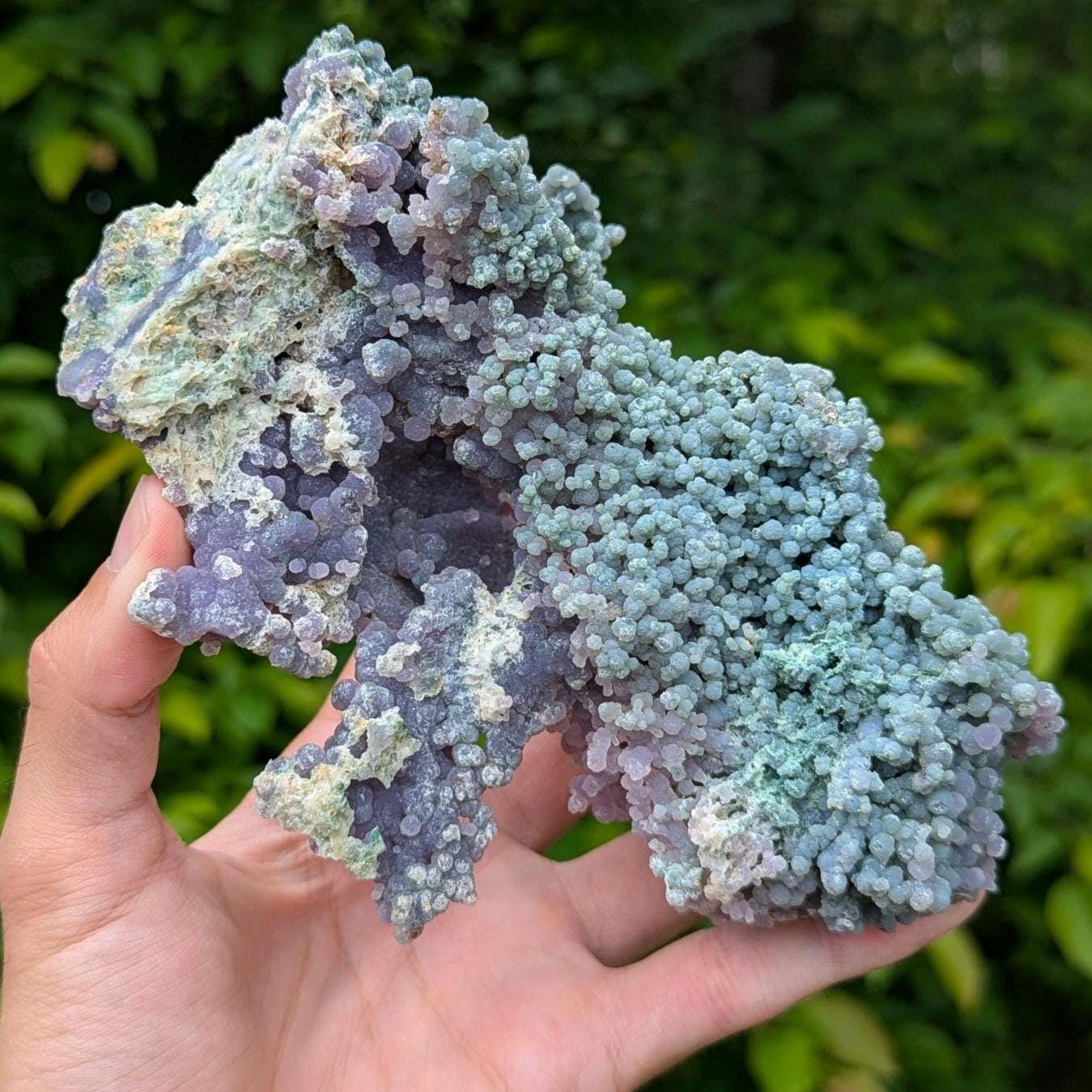 483g Grape Agate - Sulawesi, Indonesia - Botryoidal Purple Green Chalcedony Mineral Specimen