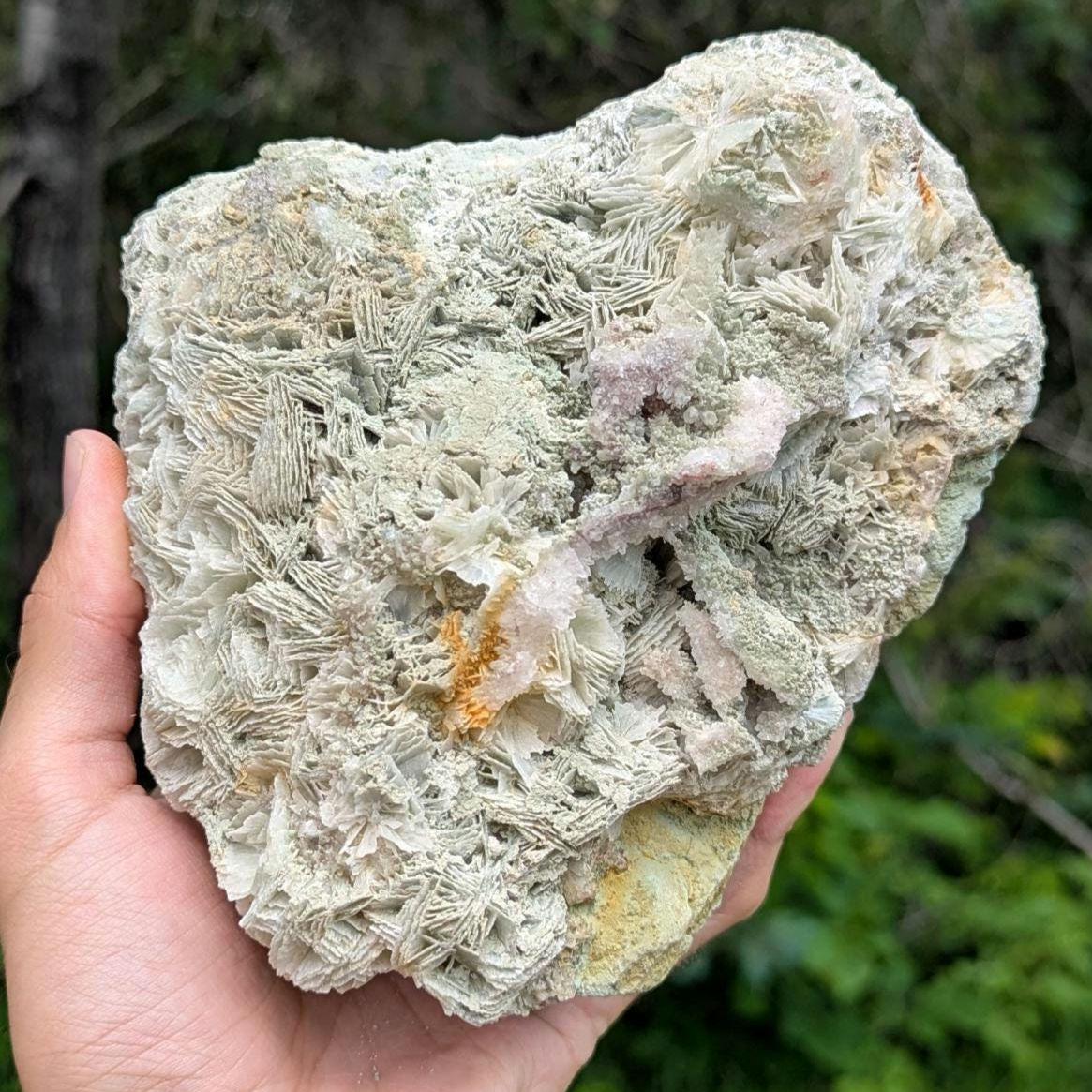 2.03kg Prehnite on Barite - Imilchil, High Atlas, Morocco - Natural Green Prehnite Mineral Specimen
