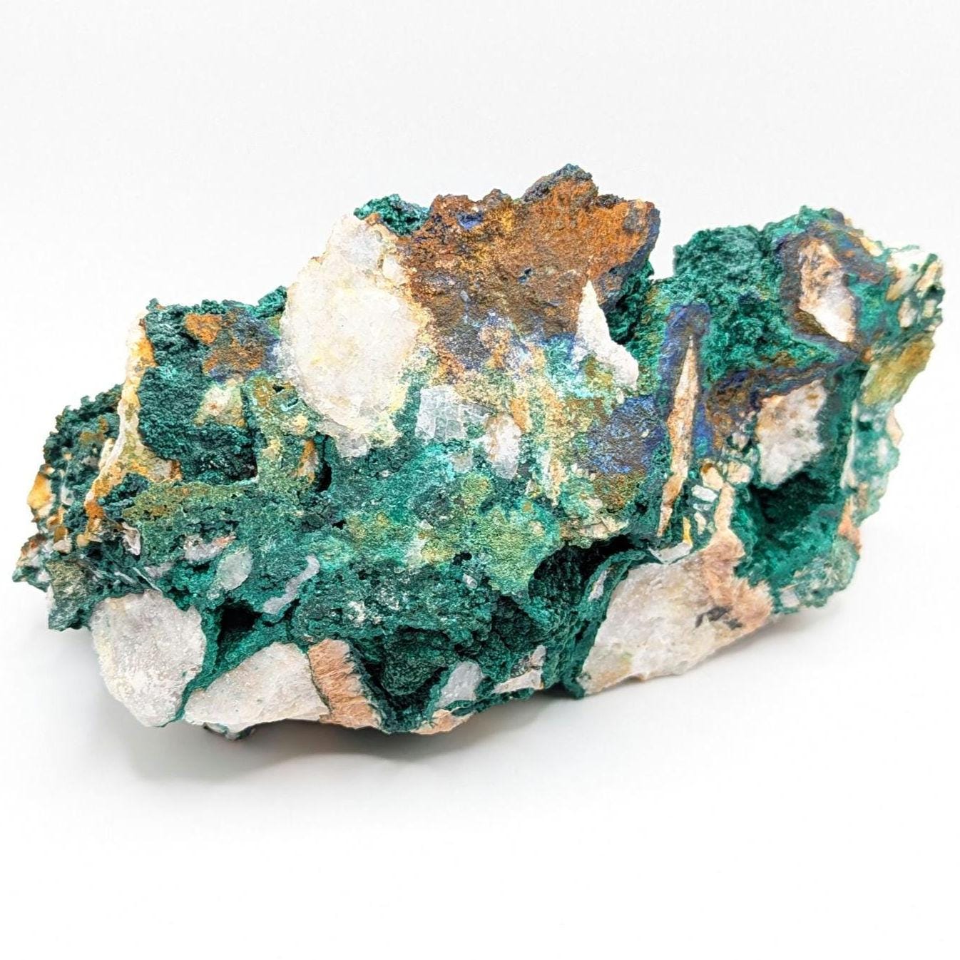 1.92kg Malachite with Azurite - Sidi Ayad, Morocco - Large Natural Malachite Mineral Specimen