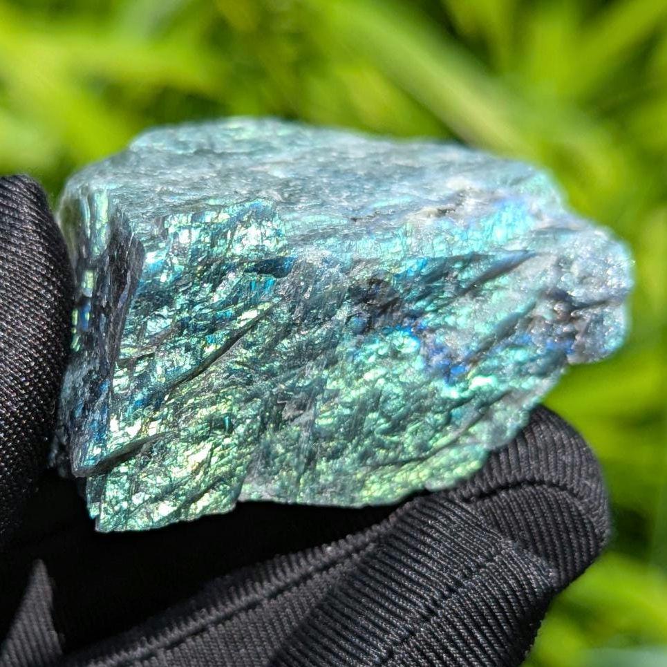 65g Rare Green Flash Canadian Labradorite - Tabor Island, Nain, Labrador, Canada - Rough Specimen - The Original Labradorite