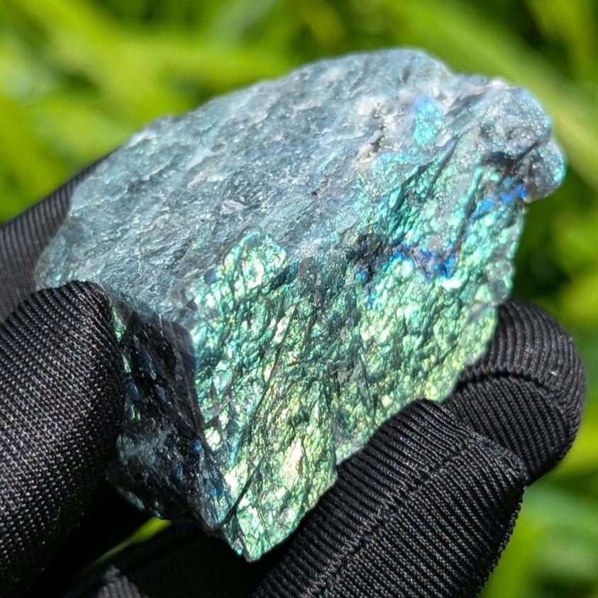 65g Rare Green Flash Canadian Labradorite - Tabor Island, Nain, Labrador, Canada - Rough Specimen - The Original Labradorite