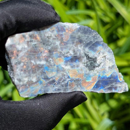 60g Blue Flash Canadian Labradorite Slab - Tabor Island, Nain, Labrador, Canada - Rough Labradorite Slice - The Original Labradorite