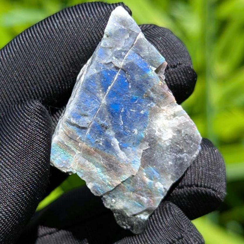 36g Blue Flash Canadian Labradorite - Tabor Island, Nain, Labrador, Canada - Rough Specimen - The Original Labradorite