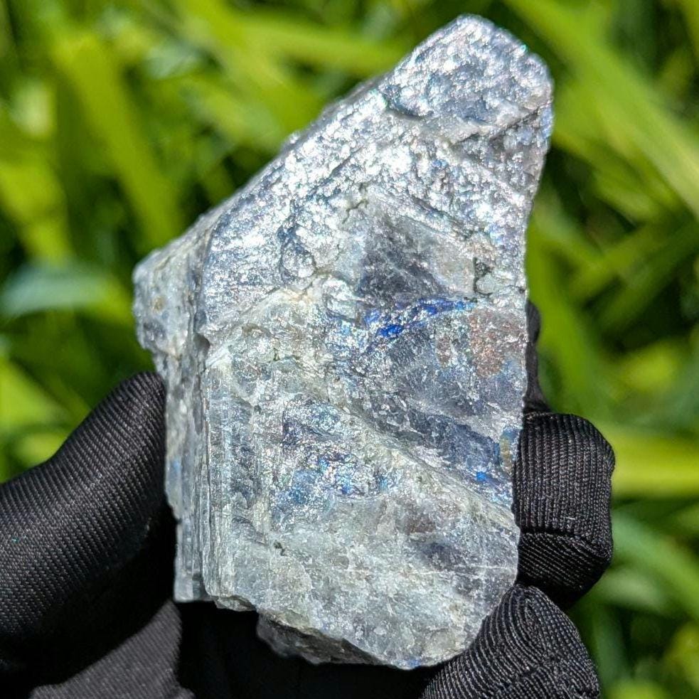 181g Blue Flash Canadian Labradorite - Tabor Island, Nain, Labrador, Canada - Rough Specimen - The Original Labradorite