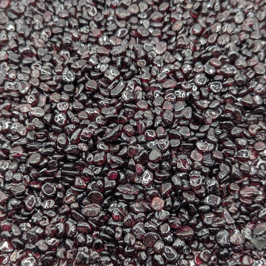Garnet Gravel Lot - 5 to 10mm Tumbled Chips - India - Natural Red Almandine Garnet - Polished Loose Gemstones