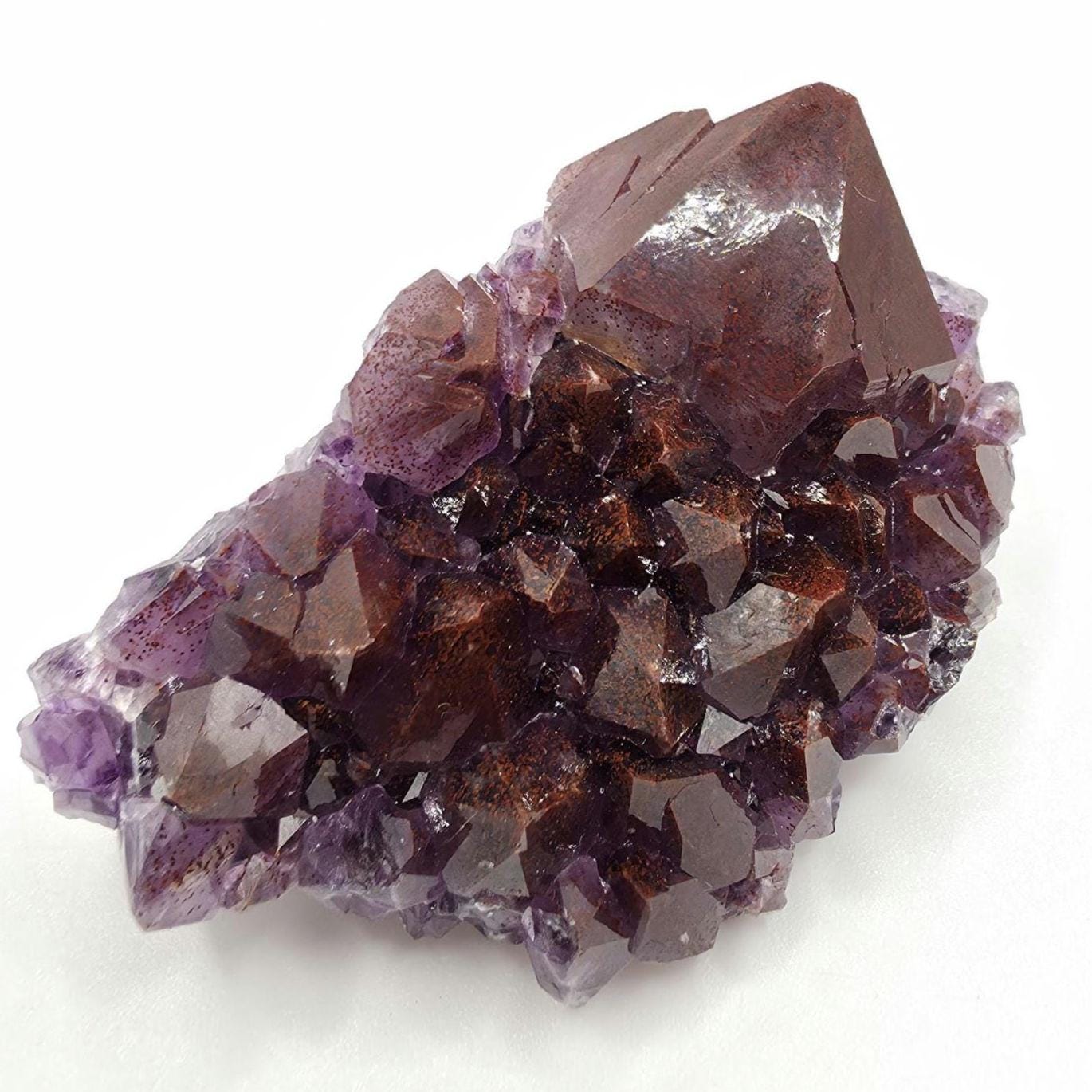 40g Thunder Bay Amethyst - Natural Hematite Coated Amethyst Mineral Specimen - Blue Points Mine, Pearl, Ontario, Canada