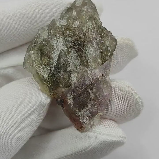 18g Genuine Auralite 23 with Natural Green Amethyst - Rare Unheated Green Amethyst