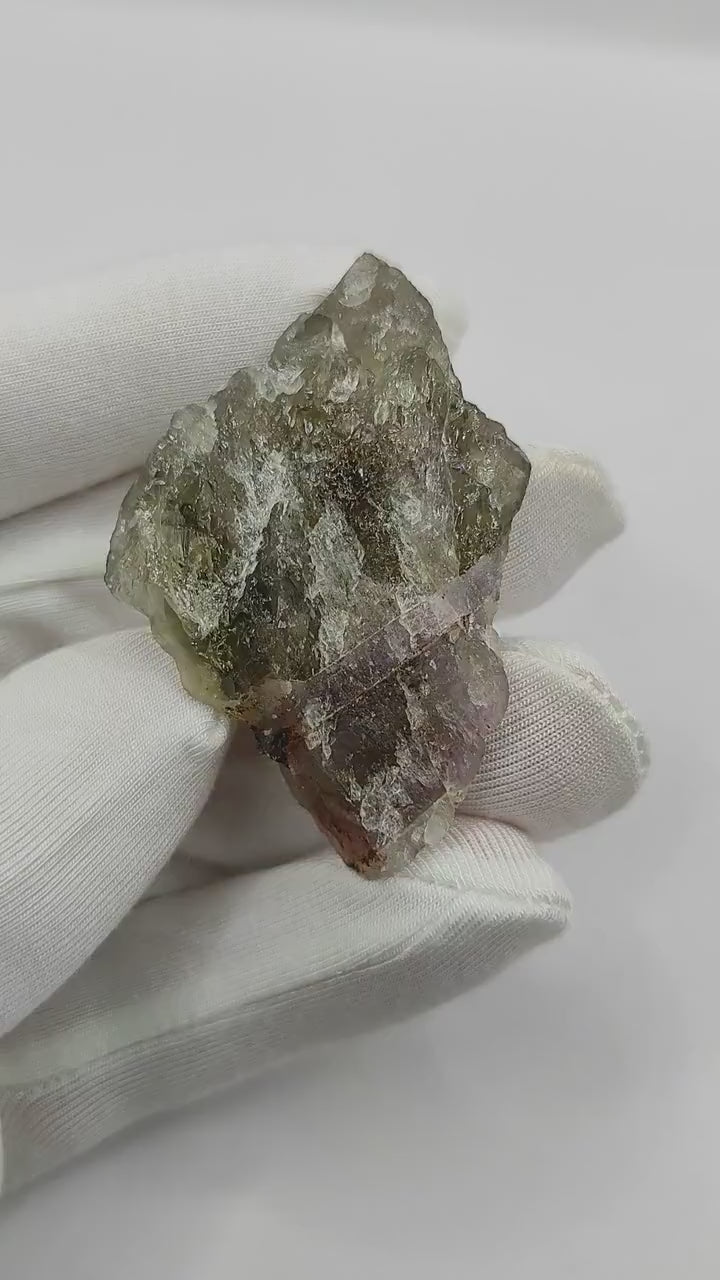 18g Genuine Auralite 23 with Natural Green Amethyst - Rare Unheated Green Amethyst