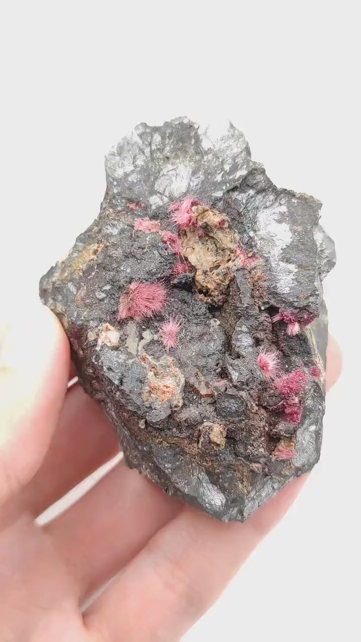 Rare! 369g Fibrous Erythrite in Matrix - Bou Azzer, Morocco