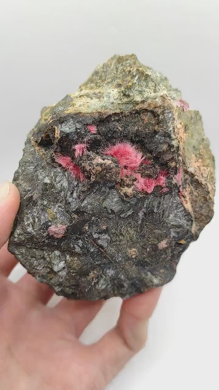 Rare! 1.15kg Fibrous Erythrite in Matrix - Bou Azzer, Morocco