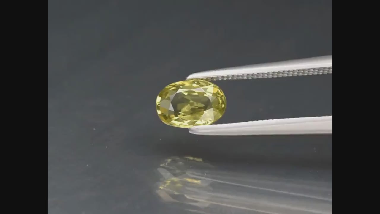 Beryllium treated clearance yellow sapphire