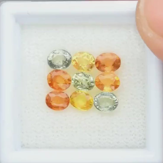 9pc (3.04ct) Lot of Sapphires - Beryllium Heated Sapphires from Songea, Tanzania
