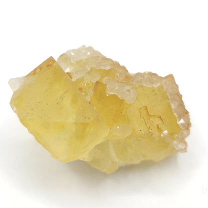 49g Yellow Fluorite in Quartz